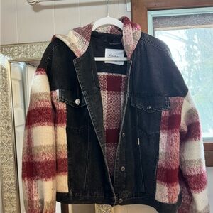 Maurices Black and Red Plaid Jacket